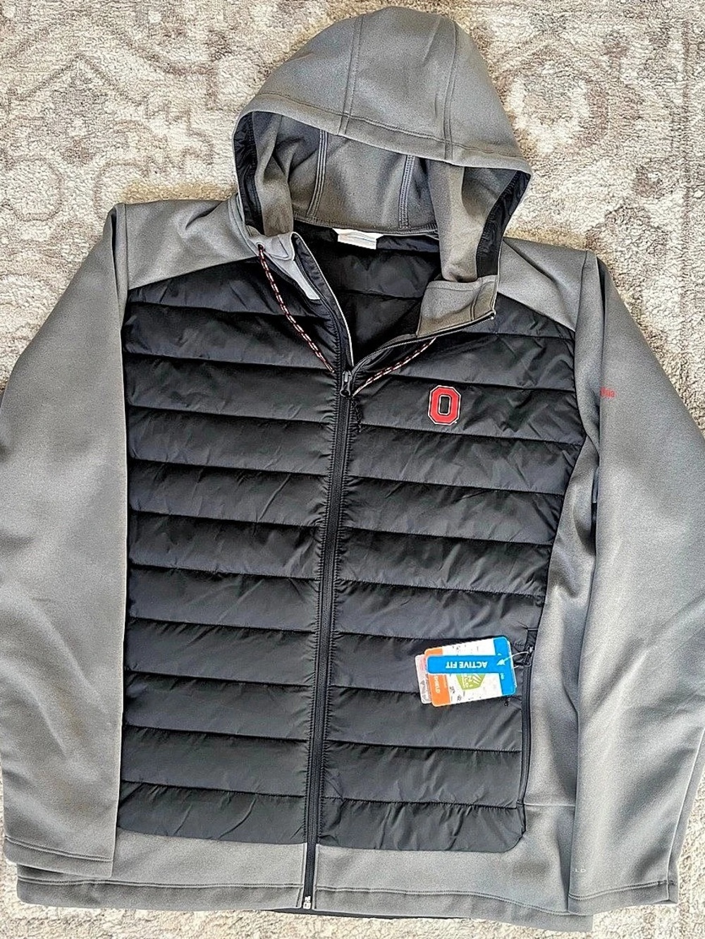 Columbia Delta Ridge II Hooded Softshell Men's Black Gray Hooded Jacket Size XL